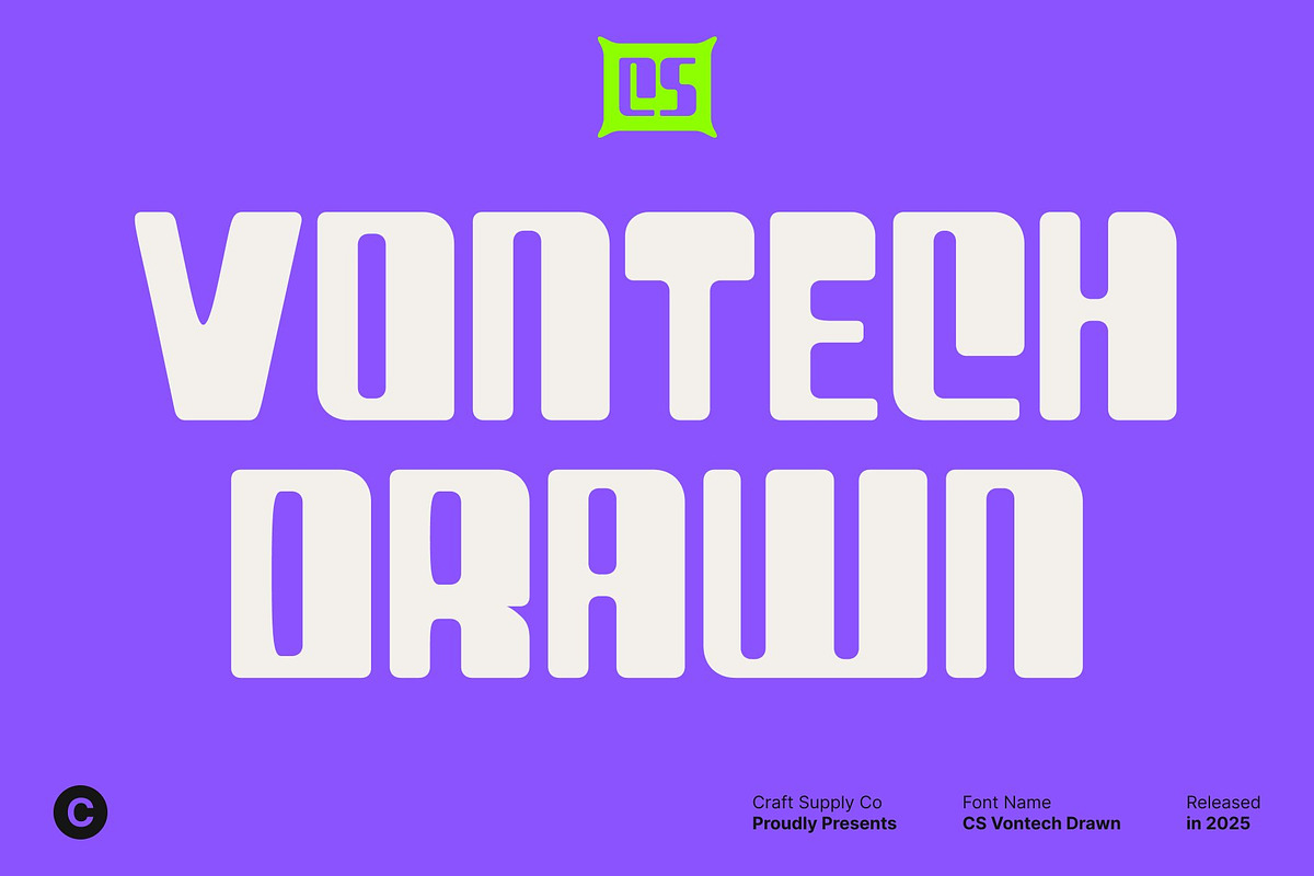 CS Vontech Drawn, a Sans Serif Font by Craft Supply Co. (Photo 1 of 8)