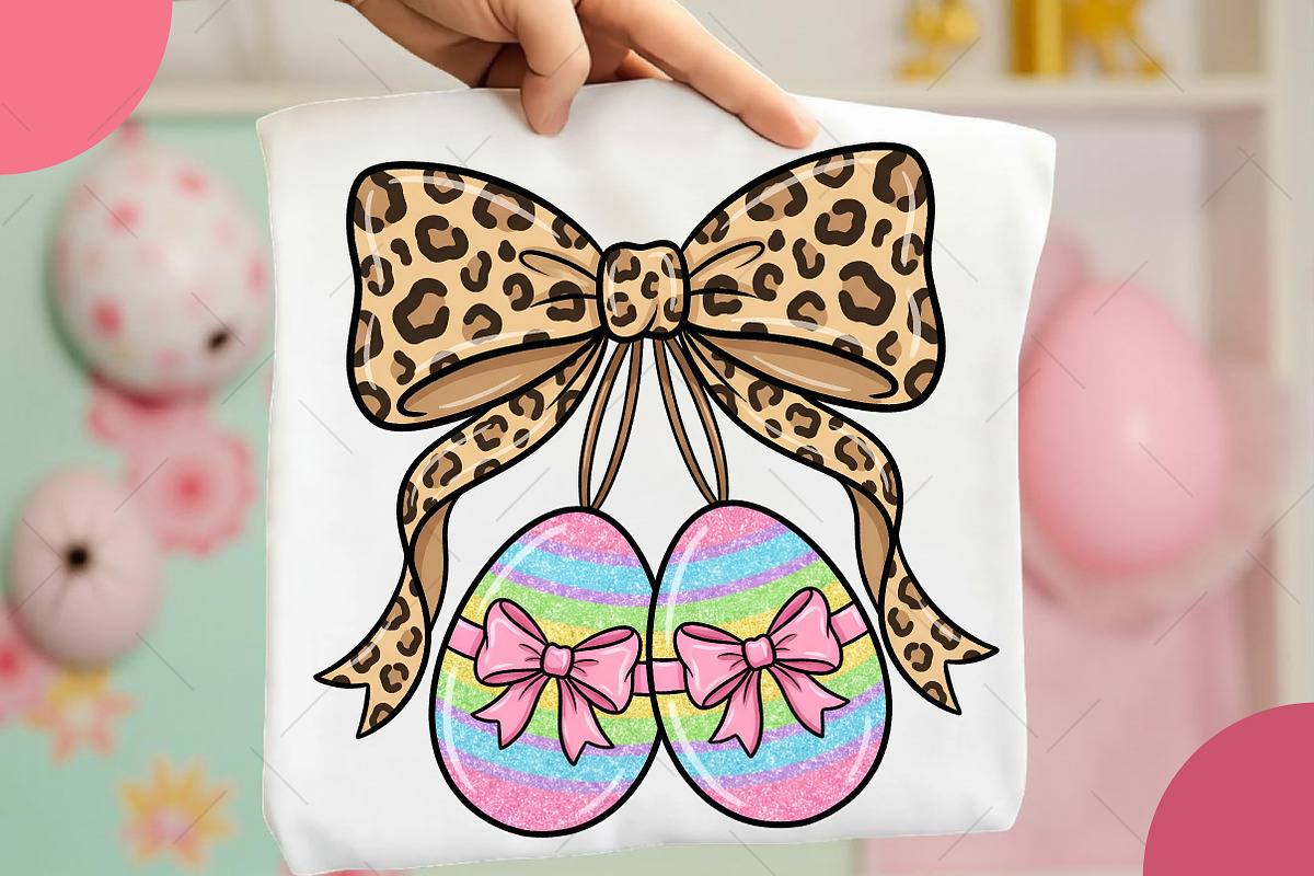 Preppy Easter Egg Png, Leopard Bow, an Illustration by OK Design (Photo 2 of 6)