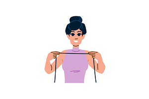 Seamstress holding a measuring tape, a Person Illustration by pikepicture