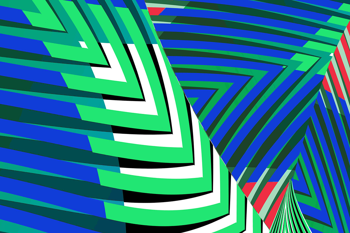 Blue Folded Stripes, a Background Graphic by Sharon Schwalbe (Photo 6 of 6)