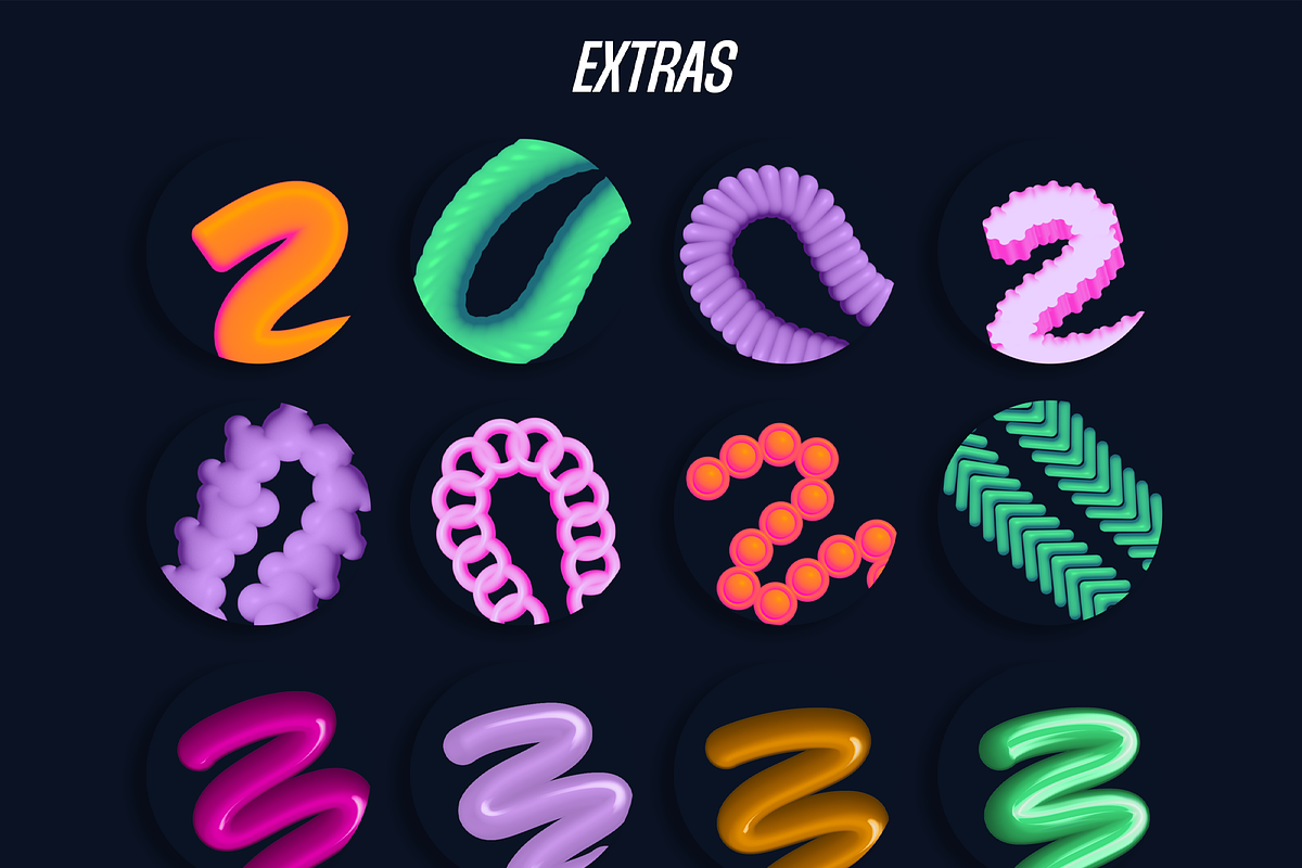 THICK 3D BRUSHES PROCREATE, a Brush Add-On by seamless team (Photo 6 of 6)
