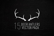 Hand Drawn Deer Antlers Vectors, an Illustration by danielcomerci (Thumbnail 3 of 3)