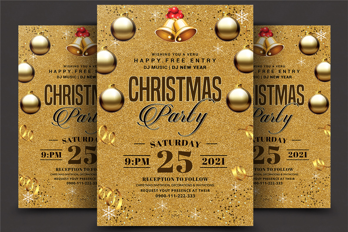 50-Christmas Flyers Bundle, a Flyer Template by AfzaalGraphics (Photo 6 of 49)