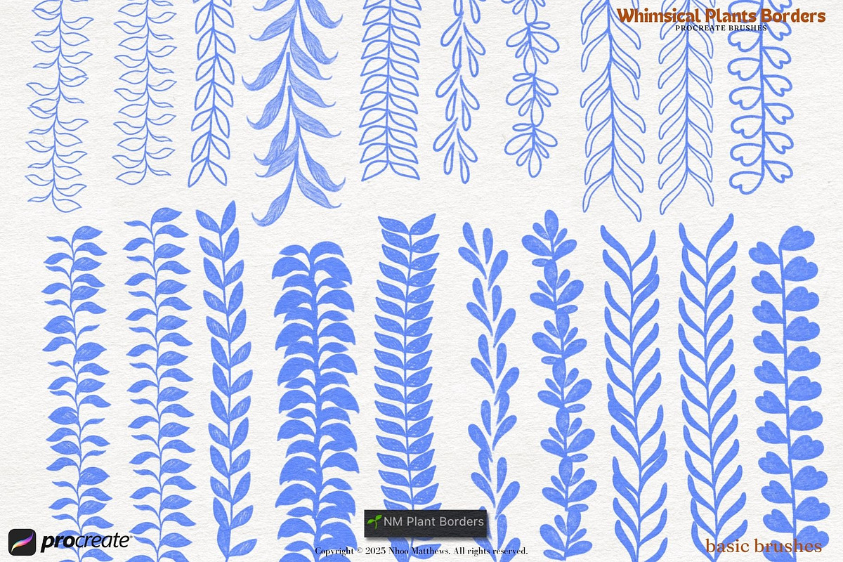 Whimsical Plants Procreate Brushes, a Brush Add-On by Fashion Workshop Bkk (Photo 9 of 11)