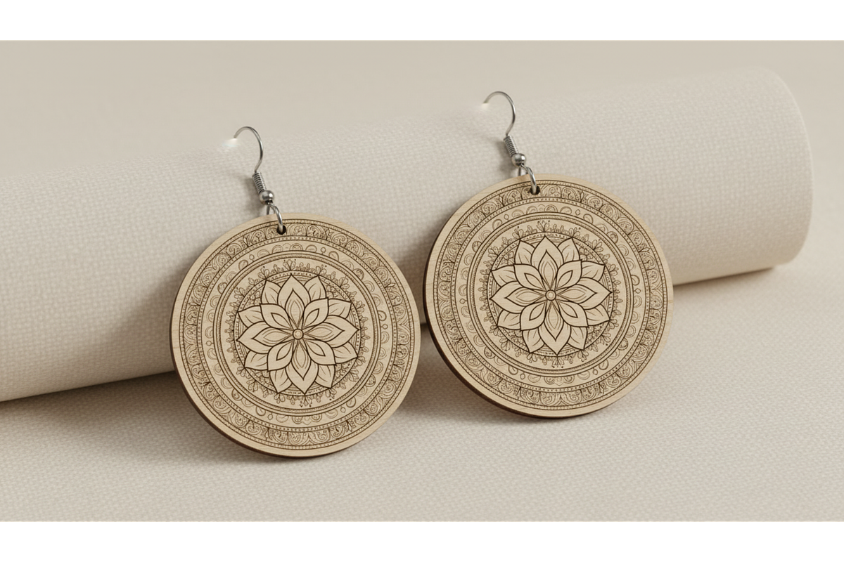 Flower Art Earring Designs, a Graphic by musafir_fashion (Photo 8 of 11)