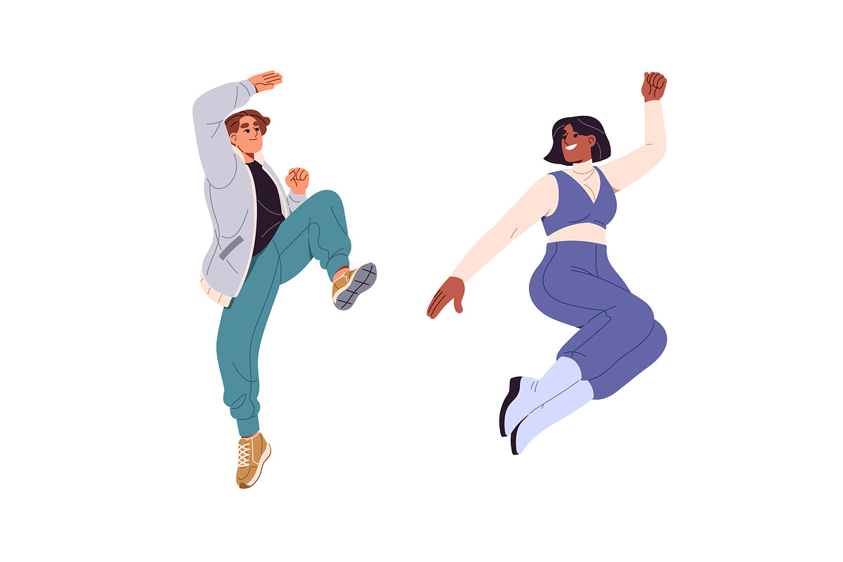 Happy people jumping set, a Person Illustration by PaperTrident (Photo 3 of 6)