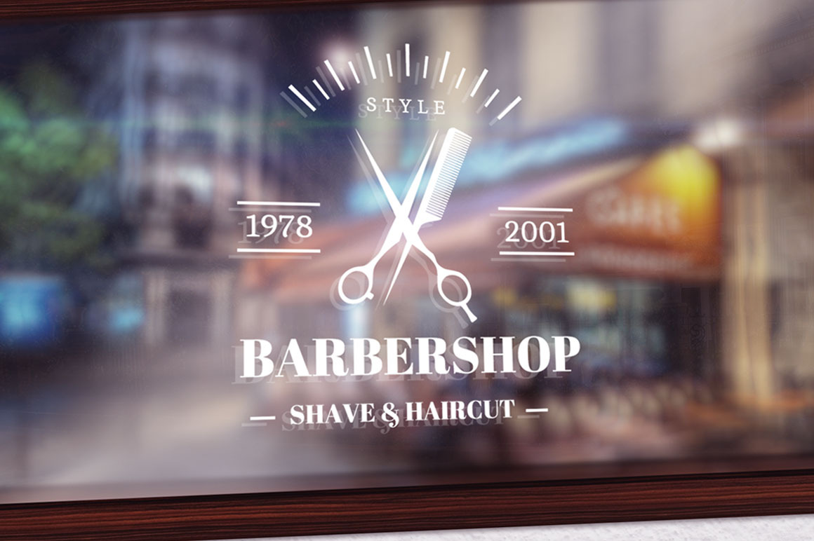 Barber shop logo elements., an Icon by Luba Vega