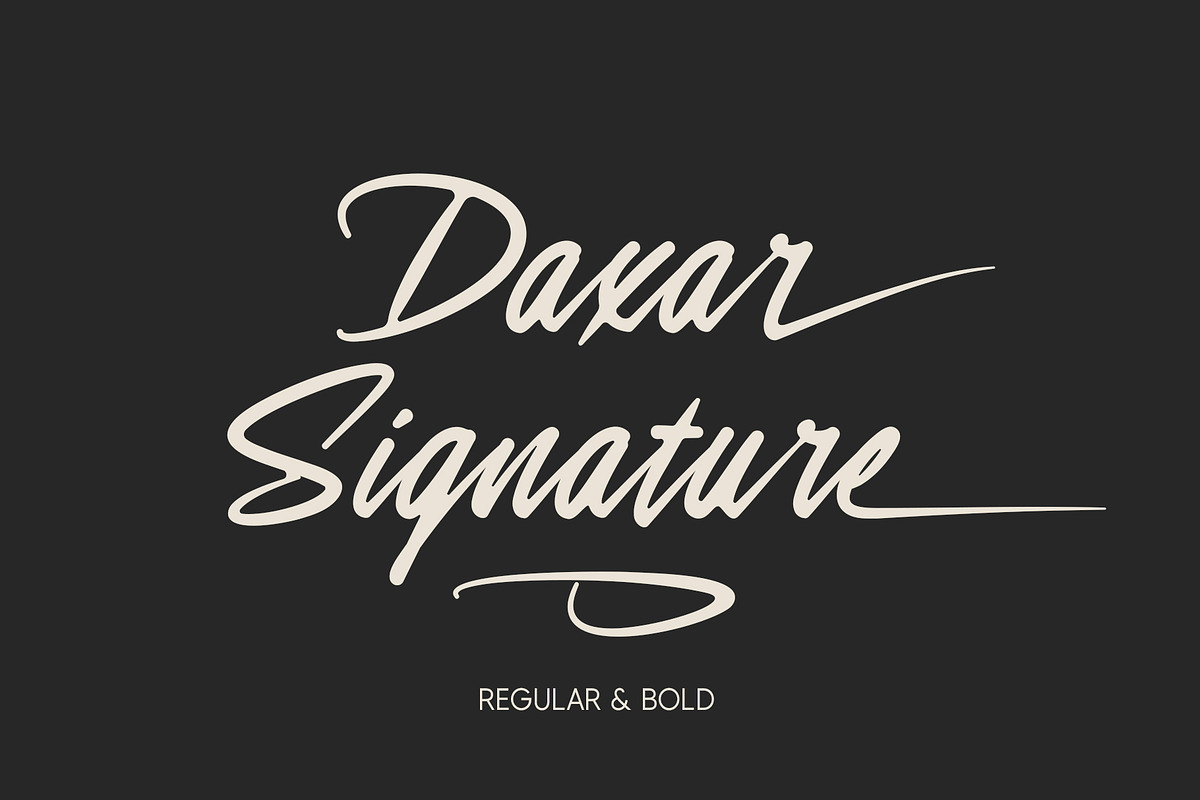 Daxar | Signature Script, a Script Font by Lemonthe (Photo 1 of 11)