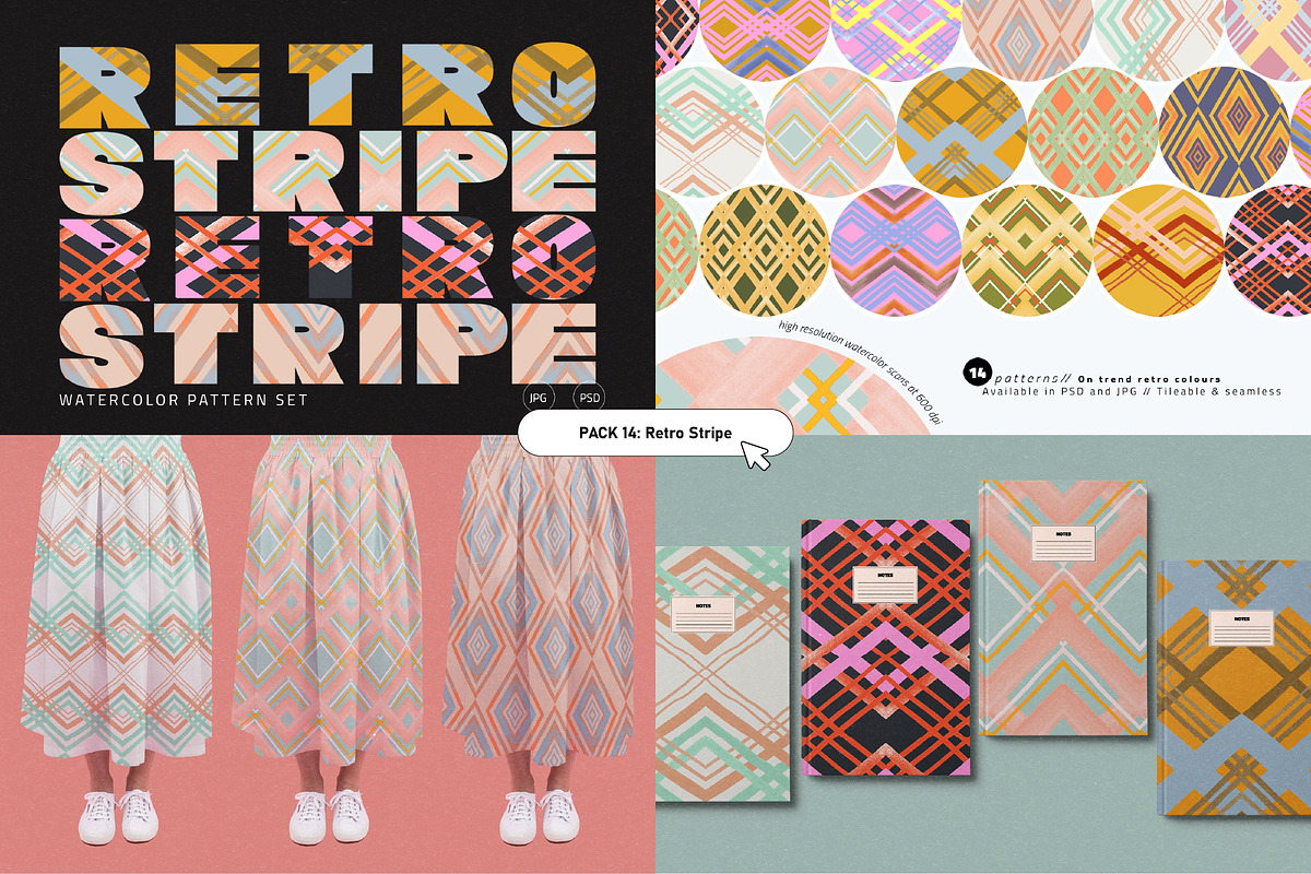 Retro Pattern Library 80% OFF, a Pattern Graphic by angelainthefields (Photo 16 of 25)