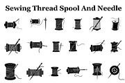 Sewing thread spool and needle, a Graphic by hafijul (Thumbnail 1 of 10)