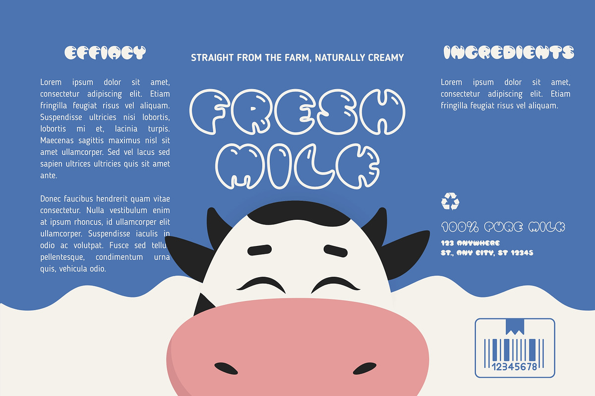 Bubble Display Font - Banana Soda, a Handwritten Font by ZoloDesignHub (Photo 5 of 8)