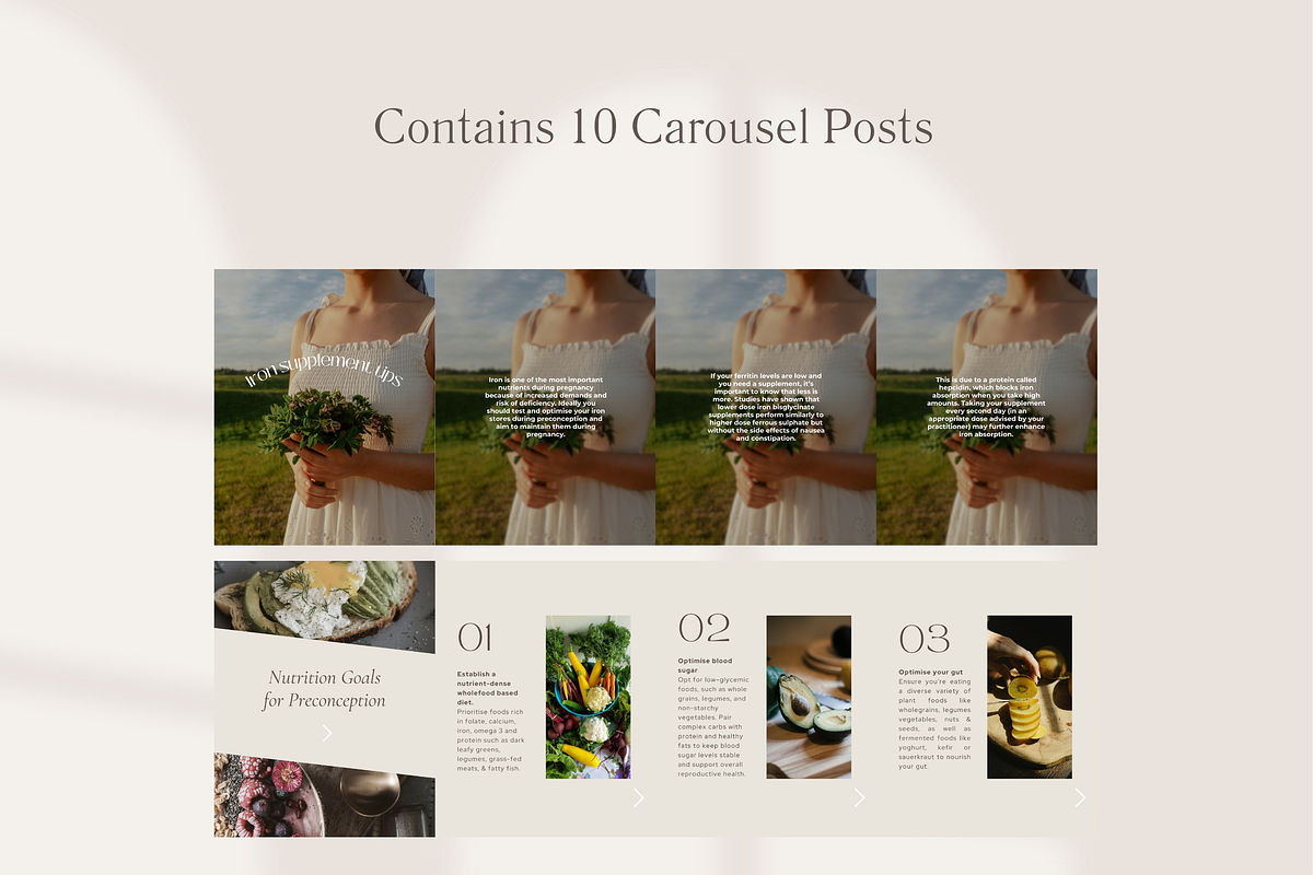 Fertility Social Media Templates, a Templates & Theme by Naturopath Hub (Photo 7 of 10)
