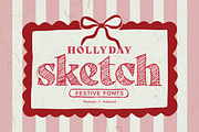 Holiday Sketch Font Duo, a Handwritten Font by Headfonts (Thumbnail 1 of 9)