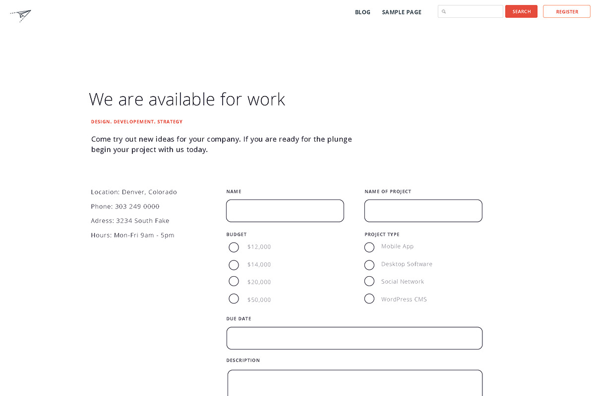 Flyaway Landing, a Landing Page Template by Pixel Co. (Photo 3 of 5)