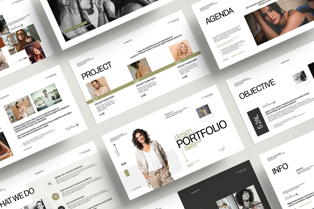 Design Portfolio Presentation Layout, a Presentation Template by MightyDesign (Photo 1 of 8)