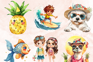 Watercolor Cute Summer Collection