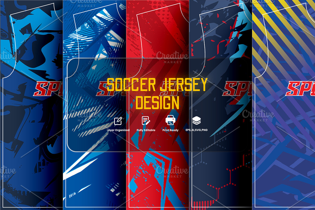 Soccer Jersey Design, a Sport Illustration by samsulpassive (Photo 1 of 3)