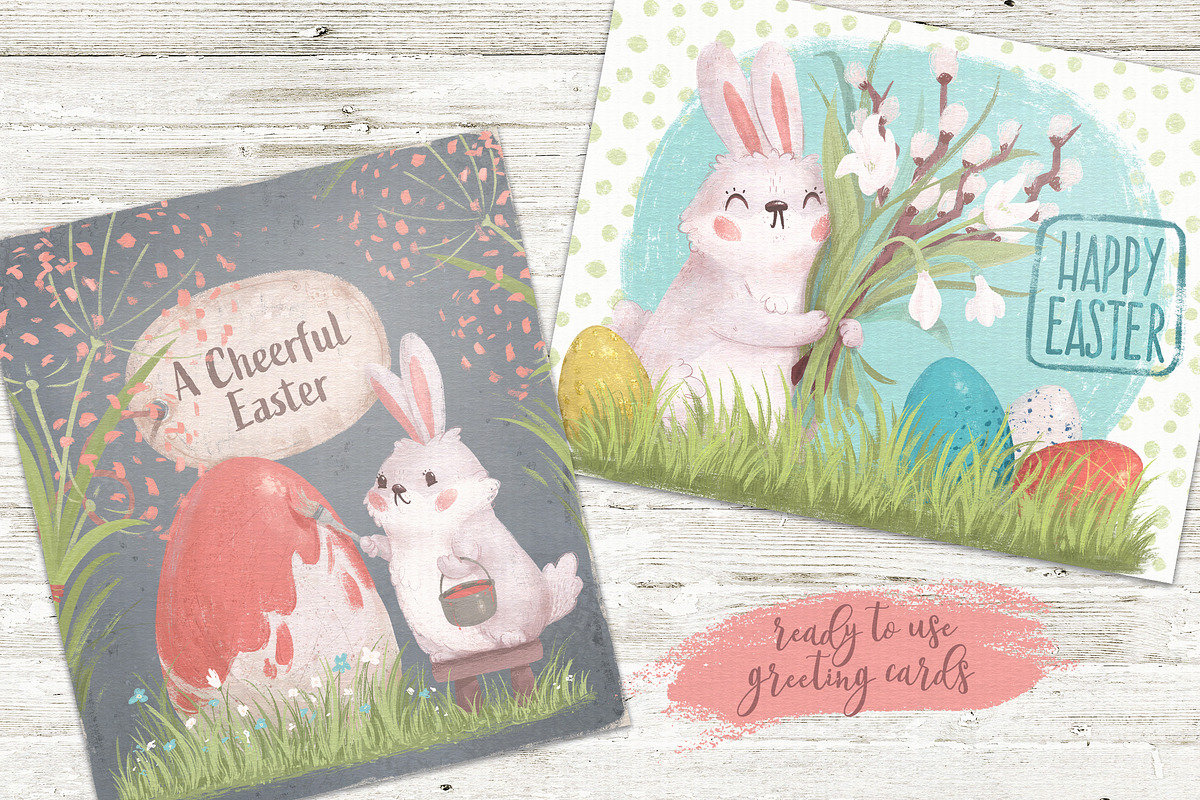 Easter spring kit, an Animal Illustration by ZapolzunArt (Photo 2 of 10)