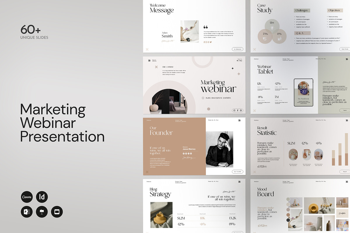 Webinar and Course Slides Template, a Presentation Template by ...