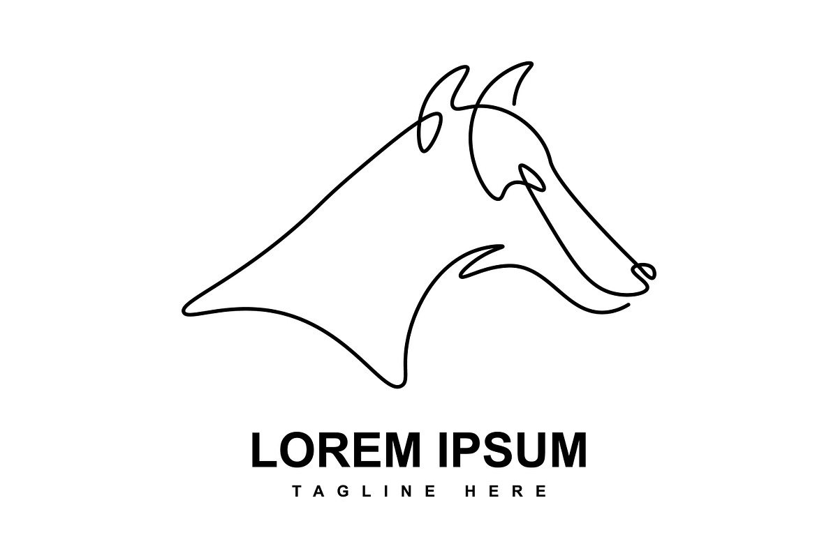 Dog Head Continuous Line Logo, a Branding & Logo Template by Saba Vector (Photo 1 of 3)