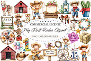 Watercolor My First Rodeo Clipart, a Seasonal Illustration by designcity5 (Thumbnail 1 of 5)