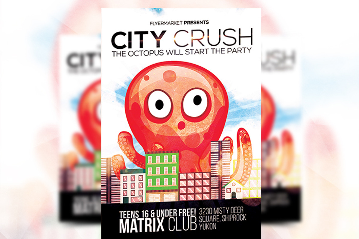 City Crush - Flyer Template, a Flyer Template by Flyermarket (Photo 1 of 3)