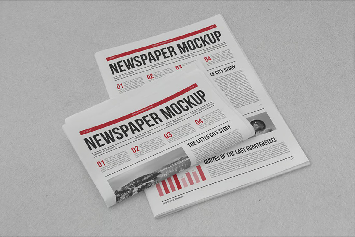 Newspaper Mock-up, an Advertising Mockup by zippypixelstudio (Photo 8 of 14)
