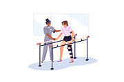 Rehabilitation, physiotherapy set, a Healthcare Illustration by PaperTrident (Thumbnail 5 of 11)