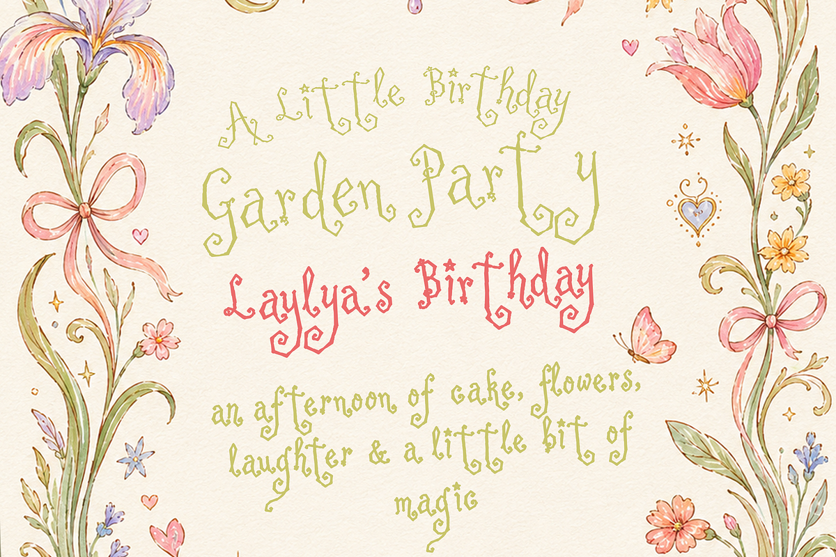 Moonspindle - Whimsy Font, a Handwritten Font by Lilithcollageart (Photo 5 of 14)