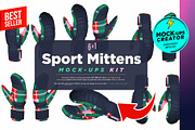 Sport Mittens Gloves 6xMock-ups, a Print Template by Mocca Mockups Store (Thumbnail 1 of 6)