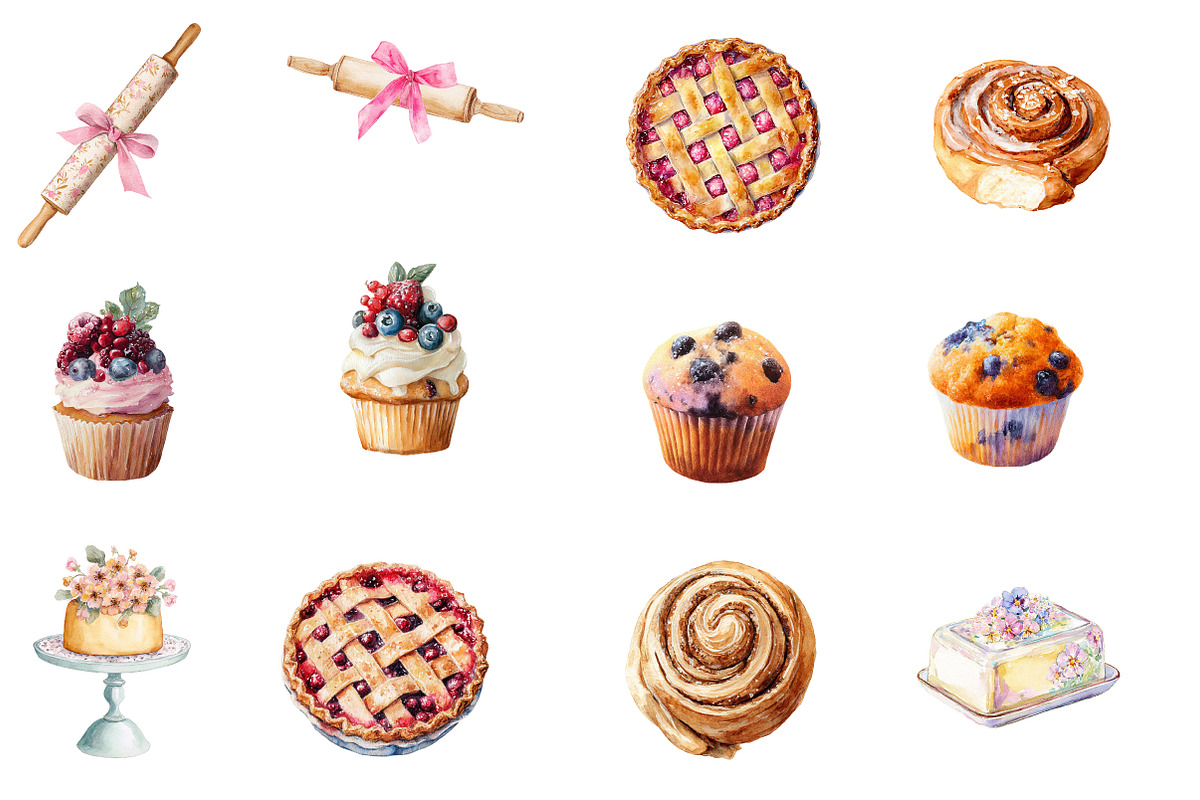 Cottagecore Baking Clipart, an Illustration by Designworld (Photo 4 of 5)