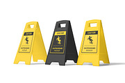 Caution Board Mockups, an Advertising Mockup by AndikaGraphic (Thumbnail 6 of 6)