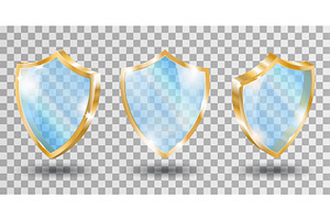 Transparent glass shields, an Object Illustration by Yayasya