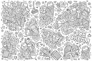 Ice Cream Doodles Designs Set, an Object Graphic by BALABOLKA (Thumbnail 2 of 4)