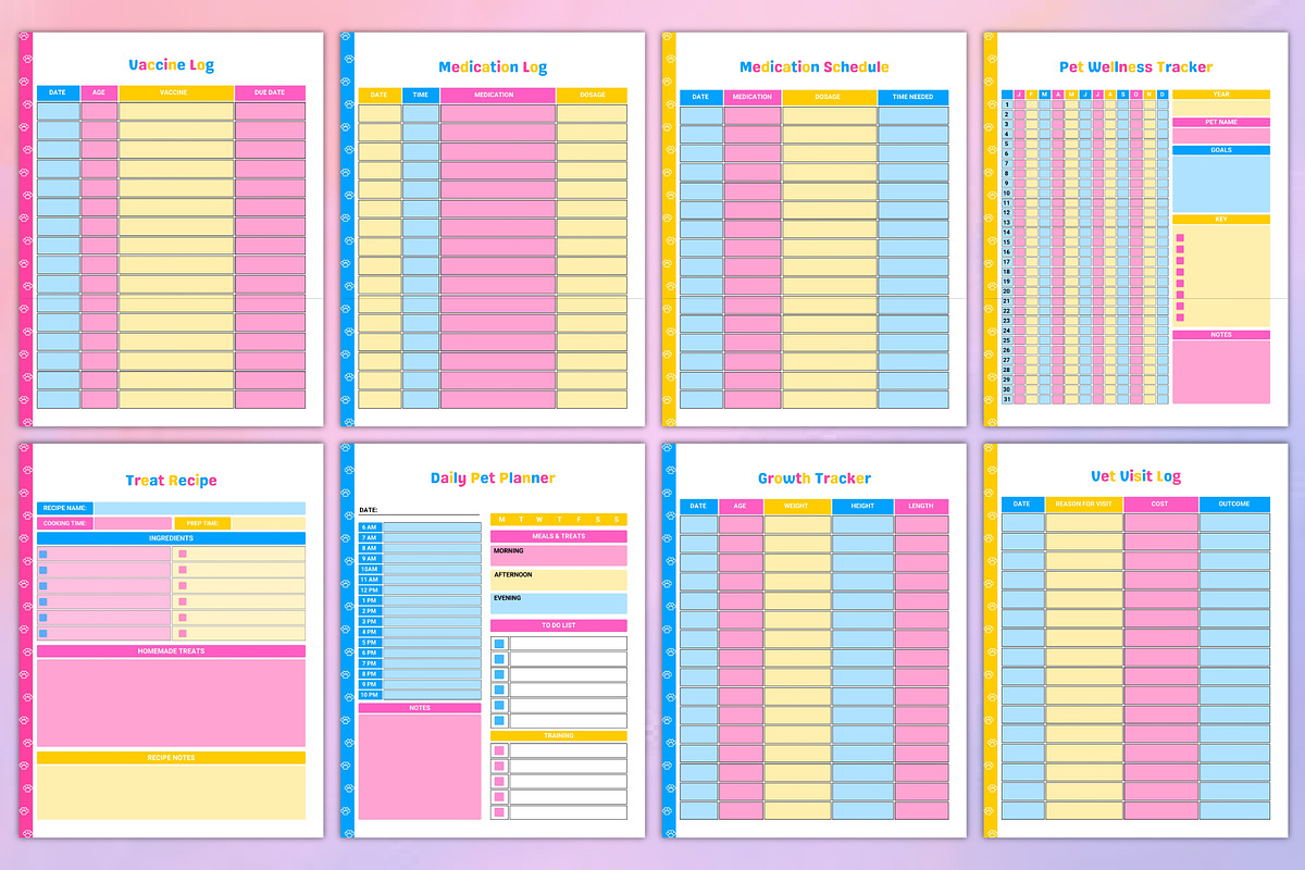 Printable Pet Care Planner, a Stationery Template by Designmela01 (Photo 4 of 8)
