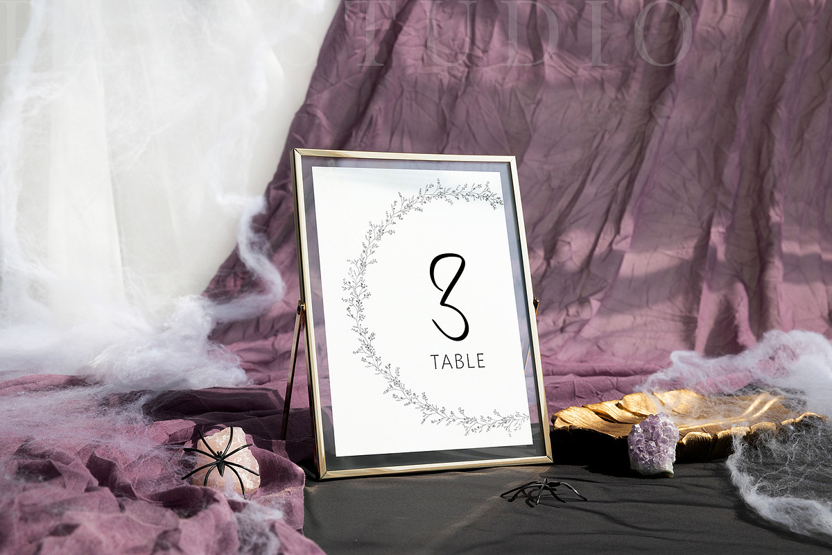 Hallowee Card Mockup 5x7Table Number, an Advertising Mockup by PawMockups (Photo 5 of 10)