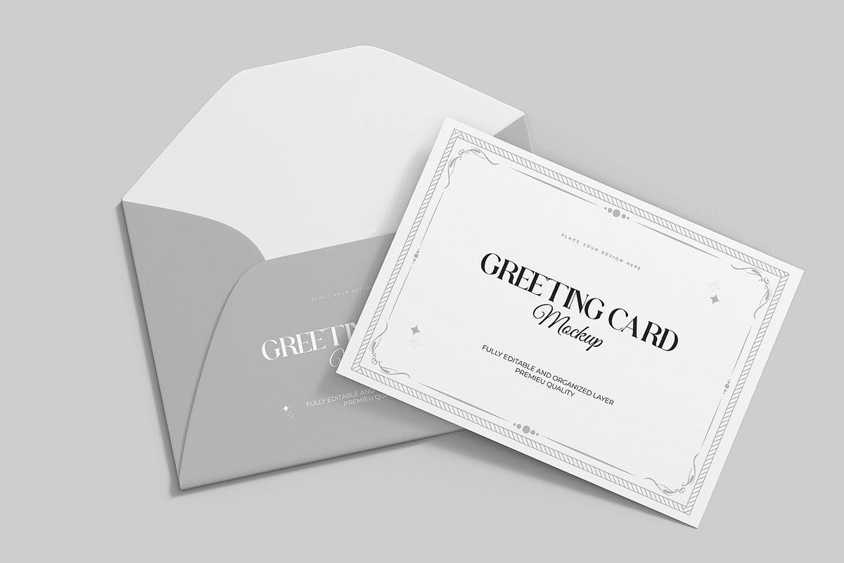 Greeting Card Mockup with Envelope, a Product Mockup by graphypix (Photo 3 of 4)