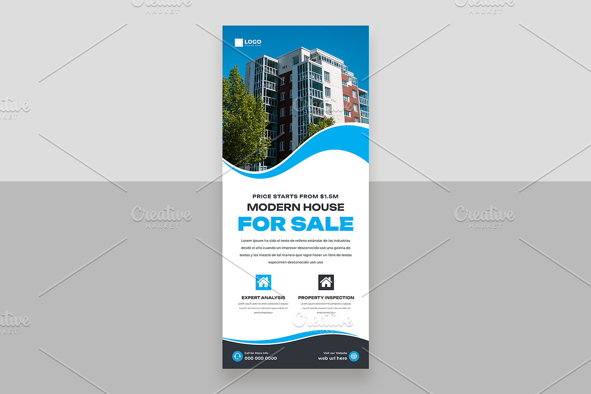 Real Estate Agency Roll Up Standee, a Stationery Template by Designgrove (Photo 3 of 3)