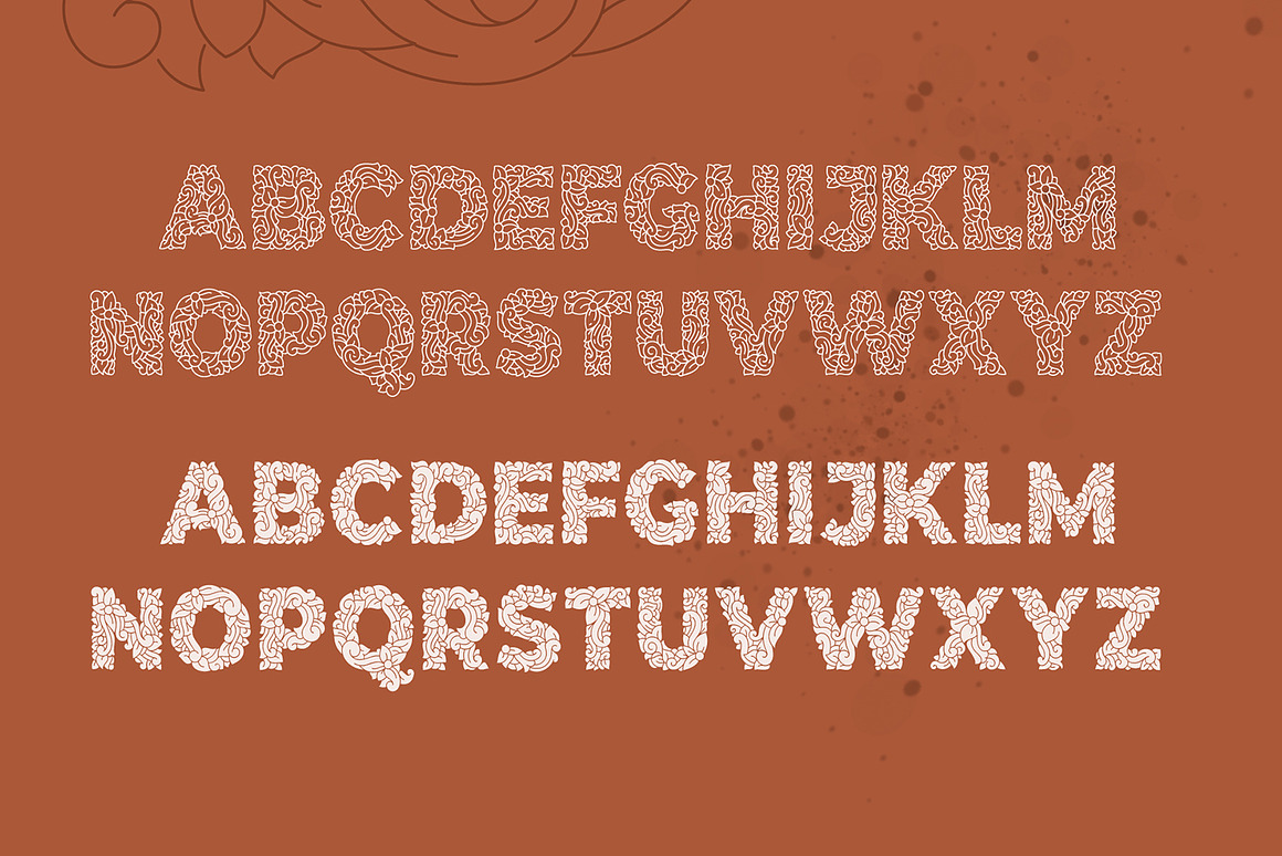 Batik Jawa Modern Decorative Font, a Font by Dicubit (Photo 11 of 12)