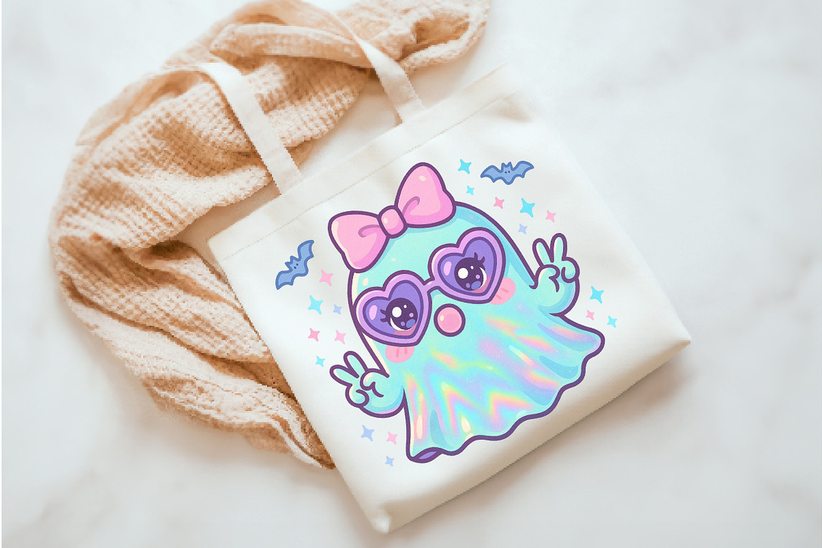 Bubblegum ghost png Iridescent Ghost, an Illustration by Watercolor design (Photo 2 of 3)