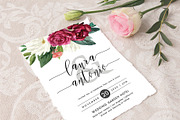 Floral Wedding Invitation Template, an Invitation Template by ShineOnWedding (Thumbnail 5 of 8)