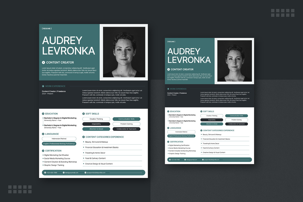 Cv Resume Template, a Resume Template by Portocraft (Photo 2 of 2)