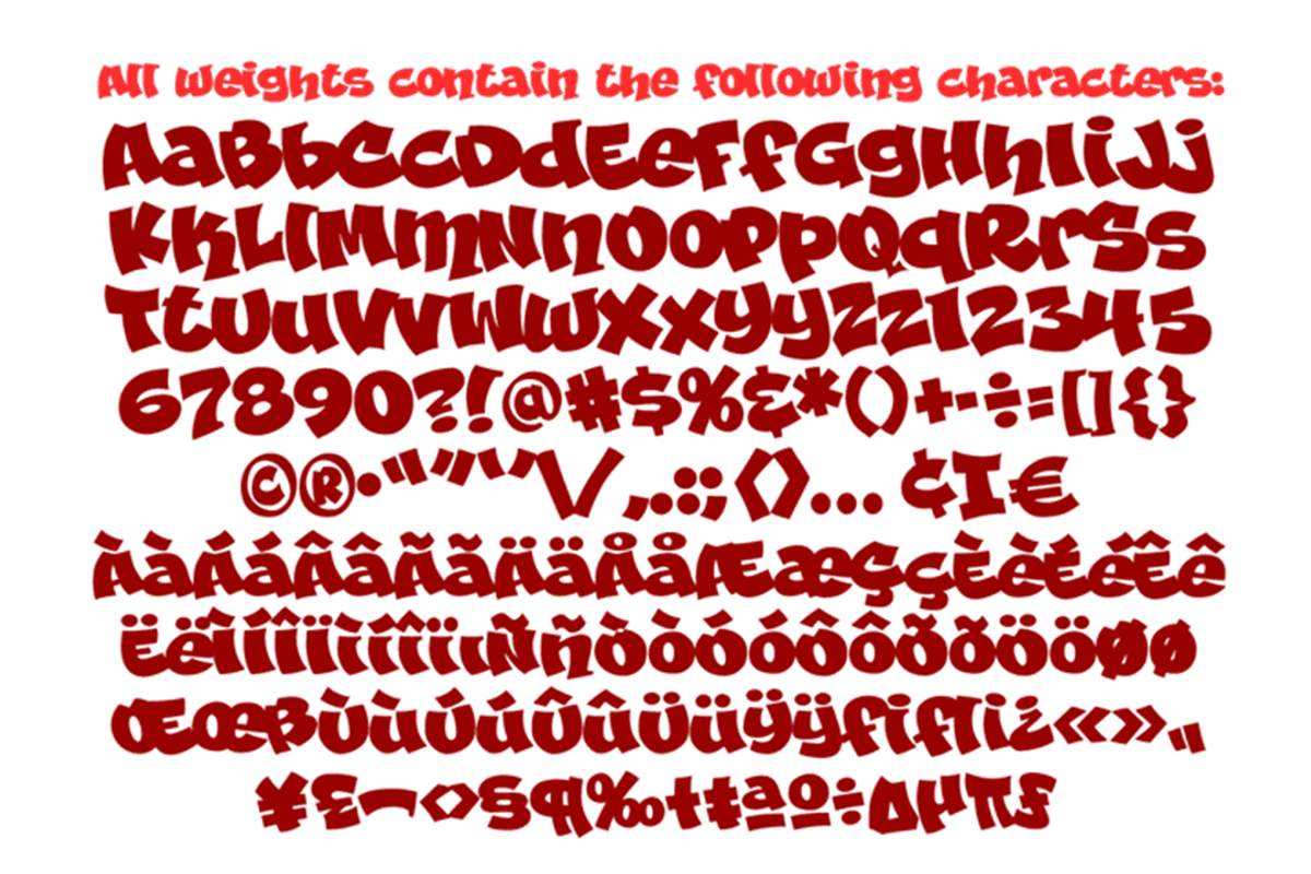 Schools Out - bold graffiti font preview 3