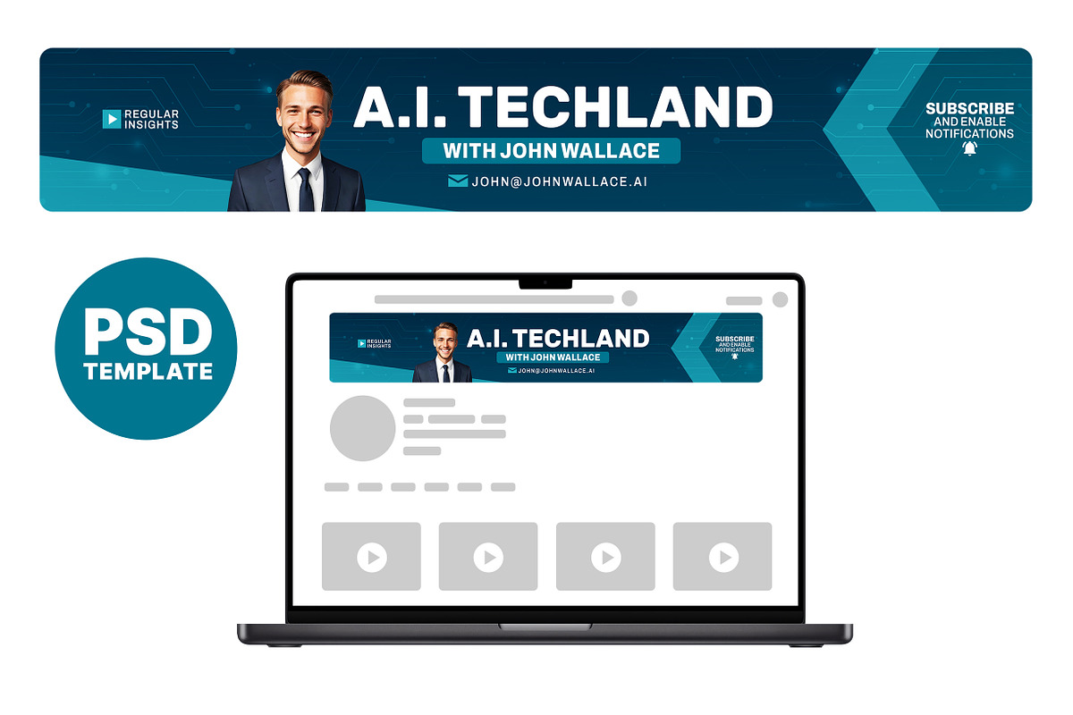 Technology Tech Youtube Banner, a Social Media Template by Vaughn Studios (Photo 1 of 5)