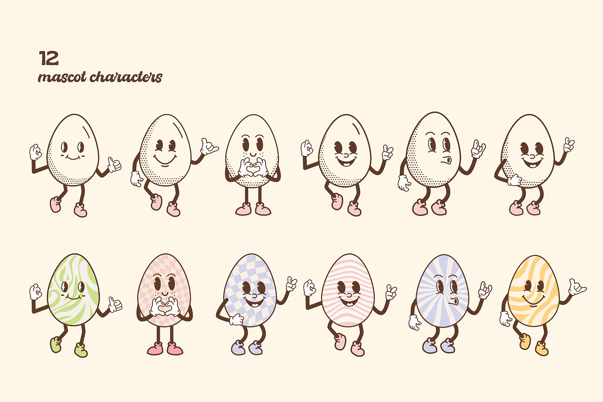 Egg-Cellent Easter Retro Collection, a Decorative Illustration by millering (Photo 2 of 6)
