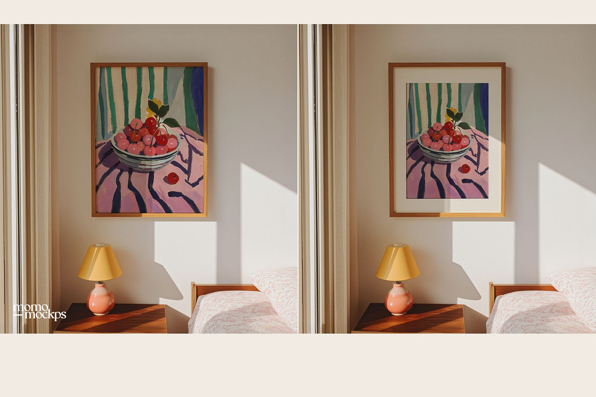 Bedroom Art Frame Mockup | DIN A, a Mockup by momomockps (Photo 6 of 9)