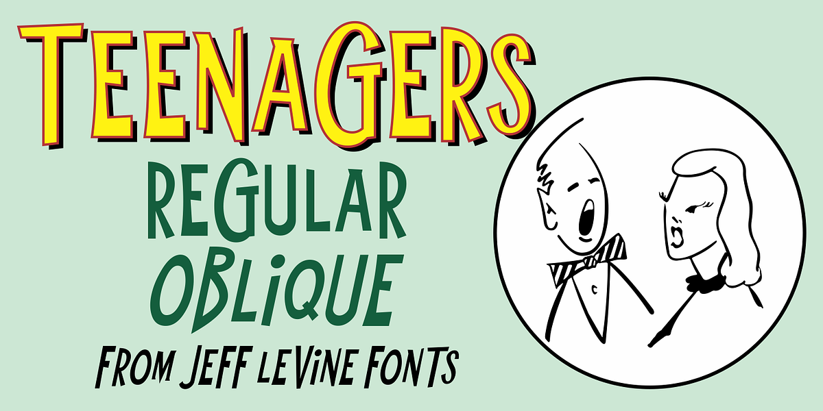 Teenagers JNL, a Handwritten Font by Jeff Levine Fonts (Photo 1 of 5)