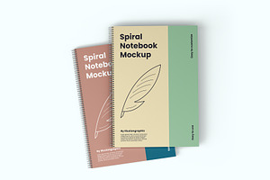 Spiral Notebook Mockup A4 - 8 Views