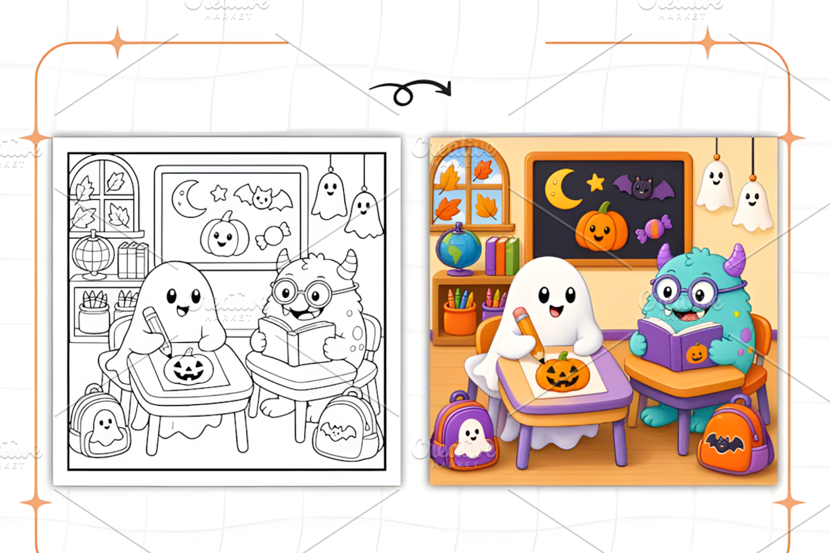 Cute Spooky Book Bold and Easy, a Seasonal Illustration by Design Station (Photo 5 of 8)