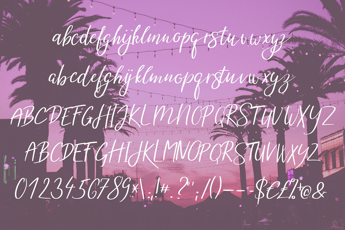 Summer Night Font preview 7
